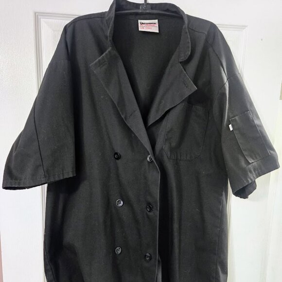 Uncommon Threads Chef black short sleeve button down Size L - Picture 1 of 7